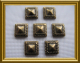 50 Nieten 7mm Pyramide Antik Bronze zum aufbügeln