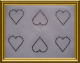 Hotfix Bügelbild Strass 6 kleine Herzen Farbwahl 101102