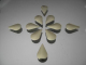 100 Metall Formen Tropfen 6x9 mm Gold