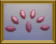 100 Metall Sonderformen Oval Rosa Glitter