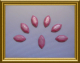 100 Metall Sonderformen Oval Rosa Glitter