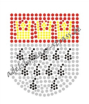 Strass Bügelbild Wappen Köln – Karneval Hotfix Motiv 111221