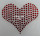 Bügelbild Herz Strass Rot 110912