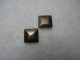100 Hotfix Bügelnieten Metall Nailheads Quadrat Braun 7mm
