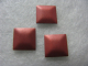 100 Hotfix Bügelnieten Metall Nailheads Quadrat Orange matt 7x7 mm