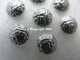 100 Hotfix Nailhead gehämmert 4mm Silber