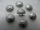 100 Hotfix Nailhead gehämmert 4mm Silber