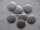 50 Hotfix Nailhead gehämmert 5mm Silber
