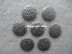 50 Hotfix Nailhead gehämmert 6mm Silber