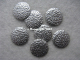 50 Hotfix Nailhead gehämmert 6mm Gold