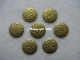 20 Hotfix Nailhead gehämmert 8mm Gold