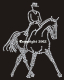 Strass Pferd Dressur Traversale rechts – Hotfix Bügelbild 120125