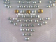 Hotfix Bügelbild französische Lilie Silber-Gold Glitter120123