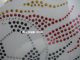 Strass Bügelbild Fußball Flammen Deutschland – Fan Motiv mit Studs 18 x 16 cm