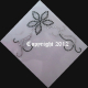 Hotfix Bügelbild Strass Eck Blüte einzeln Flower 120131