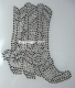 Strass Bügelbild Cowboy Boots Linedance 120605 – Country Motiv 11 x 9,5 cm