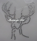 Hotfix Strass Bügelbild Hirsch m. Geweih Wild Jäger 120204
