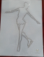 Hotfix Bügelbild Strass Eiskunstlauf 2 Kürkleid rechts 120930