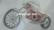 Hotfix Strass Bügelbild Chopper Bike Schwarz/Silber/Rot 120510