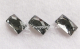 15 Strass zum aufnähen Rechteck ca. 14 x 9 mm Black Diamond