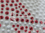 Strass Bügelbild Karnevalsschiffchen – Komitee Mütze Rot-Weiß