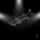 Hotfix Strass Bügelbild Applikation Motiv Music traumhafte Trompete 130114