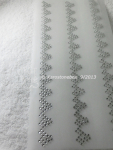 Strass Bügelbild Borte Ranke – Hotfix Strass-Applikation 27 × 2 cm Crystal oder AB