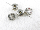 Strasssteine zum aufnähen silber gefasst ca. 8 mm Crystal