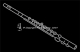 Hotfix Bügelbild Strass Querflöte Musik Instrument 140408 Crystal