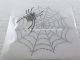 Hotfix Strass Bügelbild Spinne im Netz Spider Spinnennetz 141001