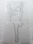Strass Bügelbild Gardemädchen – Funkenmarie Silhouette Karneval 140121