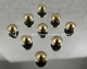 50 Hotfix Nieten Bügelnieten Gold 5 mm rund