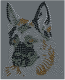 Strass Bügelbild Hund Kopf Schäferhund