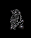 Eule Uhu Strass Bügelbild Applikation Motiv 190807
