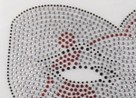 Strass Bügelbild Maske – Fasching Karneval Crystal-Rot 191020