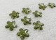 Hotfix Nailheads 25 Herzen Marble Grün Bügelstrass