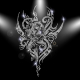 XXL Hotfix Strass Bügelbild Rose Ornament 151121 Crystal
