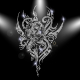 XXL Hotfix Strass Bügelbild Rose Ornament 151121 Crystal
