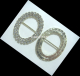 Strass Gleiter groß 4,6 x 3,6 cm gold gefasst