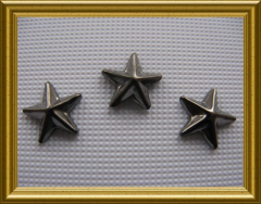 50 Nieten Stern 8mm Black Nickel