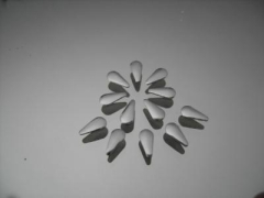 100 Metall Formen Tropfen 3x6 mm Silber