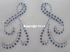 Bügelbild Strass 2 Ornamente 120319-02 zum aufbügeln L. Saphire Farbw.
