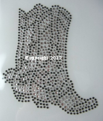 Strass Bügelbild Cowboy Boots Linedance 120605 – Country Motiv 11 x 9,5 cm