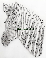 Hotfix Strass Bügelbild Afrika Strass Zebra 111127