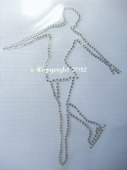 Hotfix Bügelbild Strass Eiskunstlauf 2 Kürkleid rechts 120930