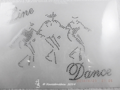 Strass Bügelbild LINE DANCE – Western-Motiv | Made in Germany 140322