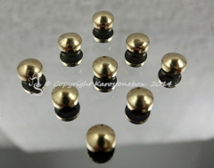 50 Hotfix Nieten Bügelnieten Gold 5 mm rund