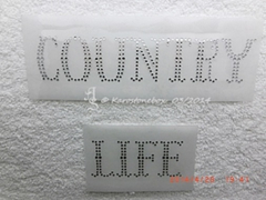Strass Bügelbild Country Life Schriftzug 110902 – Western Motiv 19 x 9 cm