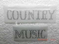 Strass Bügelbild Country Music Schriftzug 110902 – Western Motiv