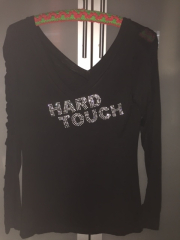 Bandlogo aus Strass – Hard Touch Referenz | Strass Bügelbild Band